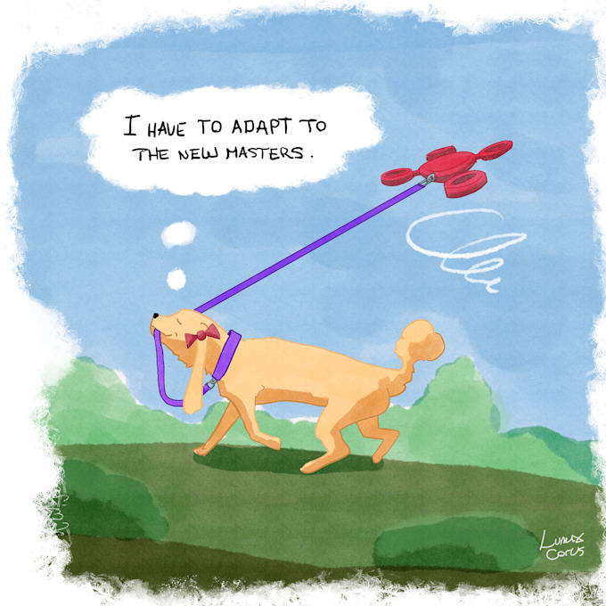 do a cartoon style one panel humor comic for you