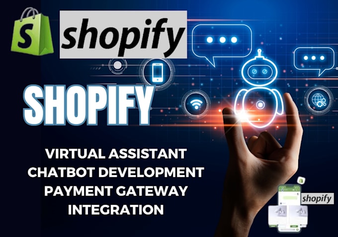 automated shopiify store with chatbot, sales virtual assistant, shopify payment