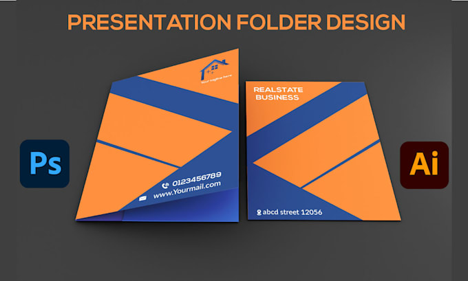 do modern corporate premium presentation folder design for business in 24 hours