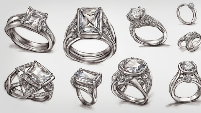 do a quick jewelry sketch design your concept