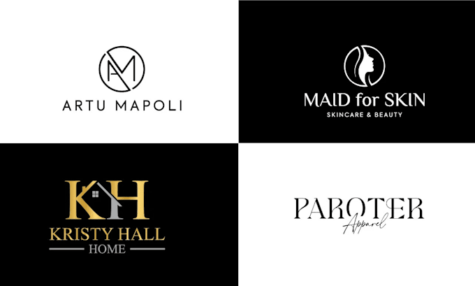 design minimalist business brand logo with copyright