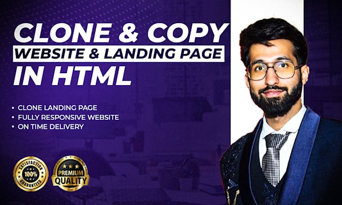 duplicate, clone or copy website or landing page in HTML