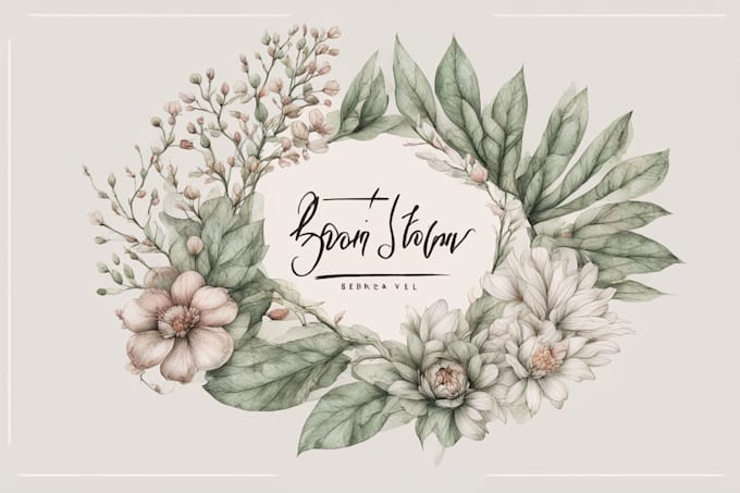 design a hand drawn botanical boho logo