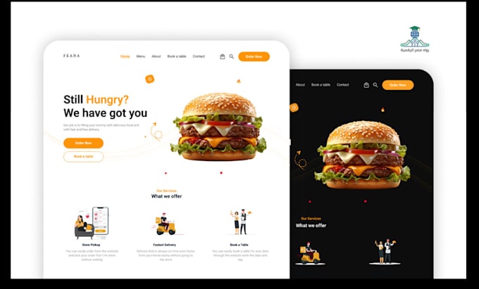 Design restaurant website with online food order system delivery,pickup ...
