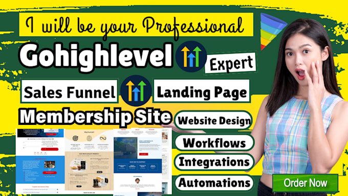 build gohighlevel membership site, sales funnel, gohighlevel website design