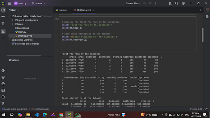 build machine learning and ai models and python scripts
