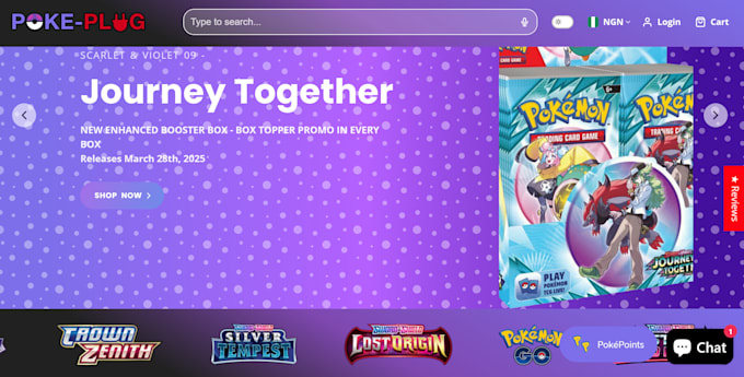 Design pokemon trading card website pokémon card website tcg pokemon  shopify by Shopify_profits