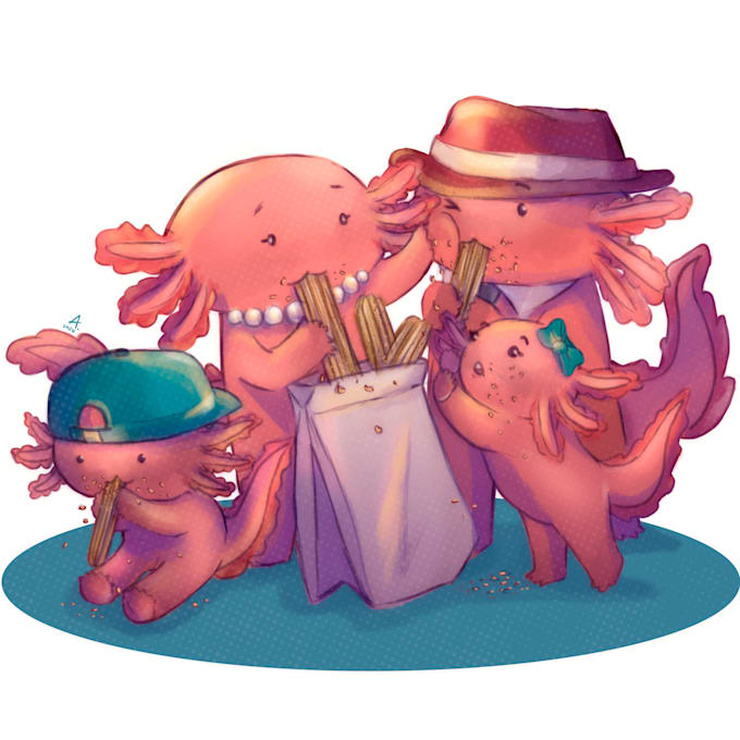 draw a cute character illustration