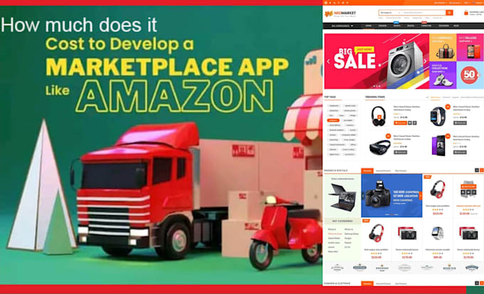 create a multivendor marketplace app web3 saas website ecommerce app