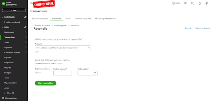 do quickbooks online bookkeeping and bank reconciliation