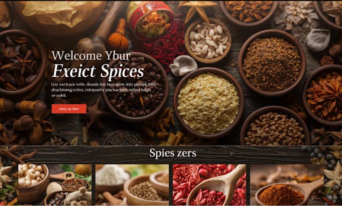 design spices shopify store seasoning sauce store grocery food recipe website