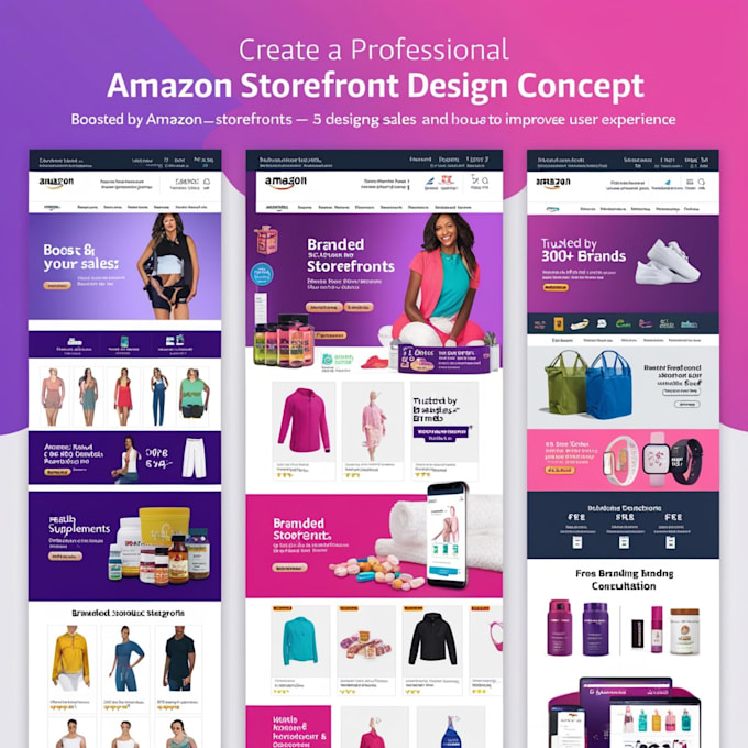 create your amazon brand store and storefront design amazon fba product listing