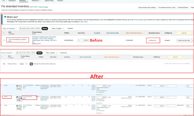 fix amazon listing issue, suppressed, compliance, pricing, listing errors