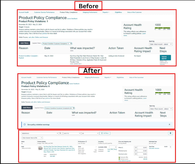fix amazon listing issue, suppressed, compliance, pricing, listing errors