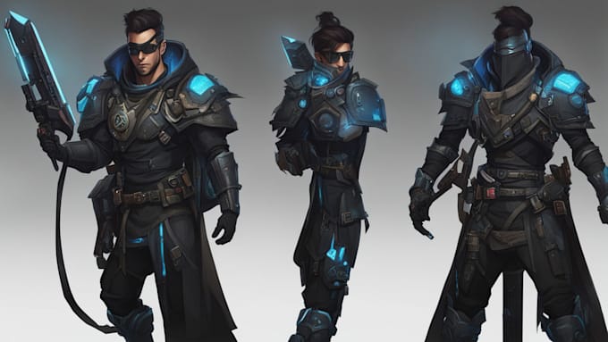design fantasy and cyberpunk character