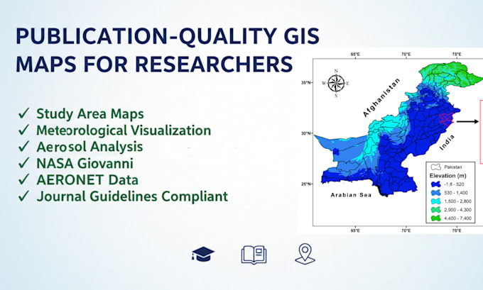do gis mapping for study areas and meteorological maps