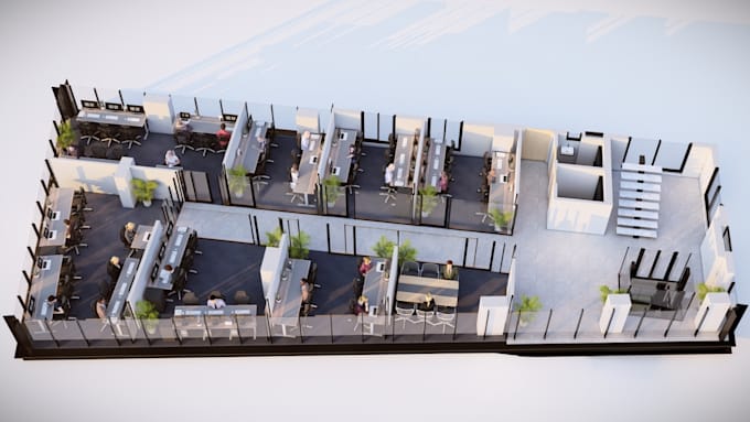 create a realistic 3d floor plan for real estate and architectural presentation