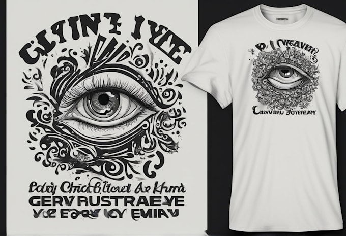 do an eye catching typography tshirt design