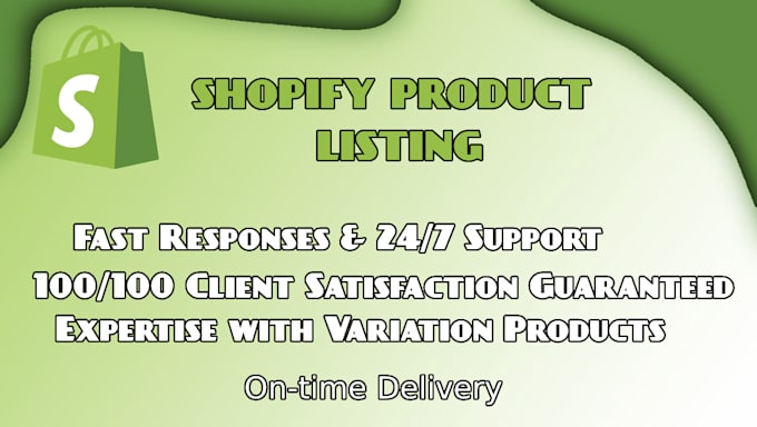do shopify products listing and data entry professional