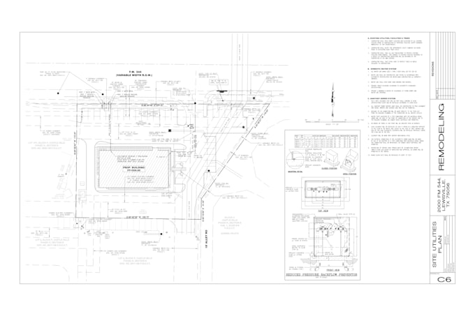 provide civil plans, site drainage, grading, detention in texas