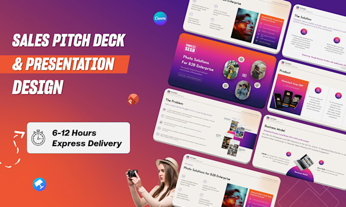 design investor pitch deck in 24 hr, powerpoint presentation, film google slides