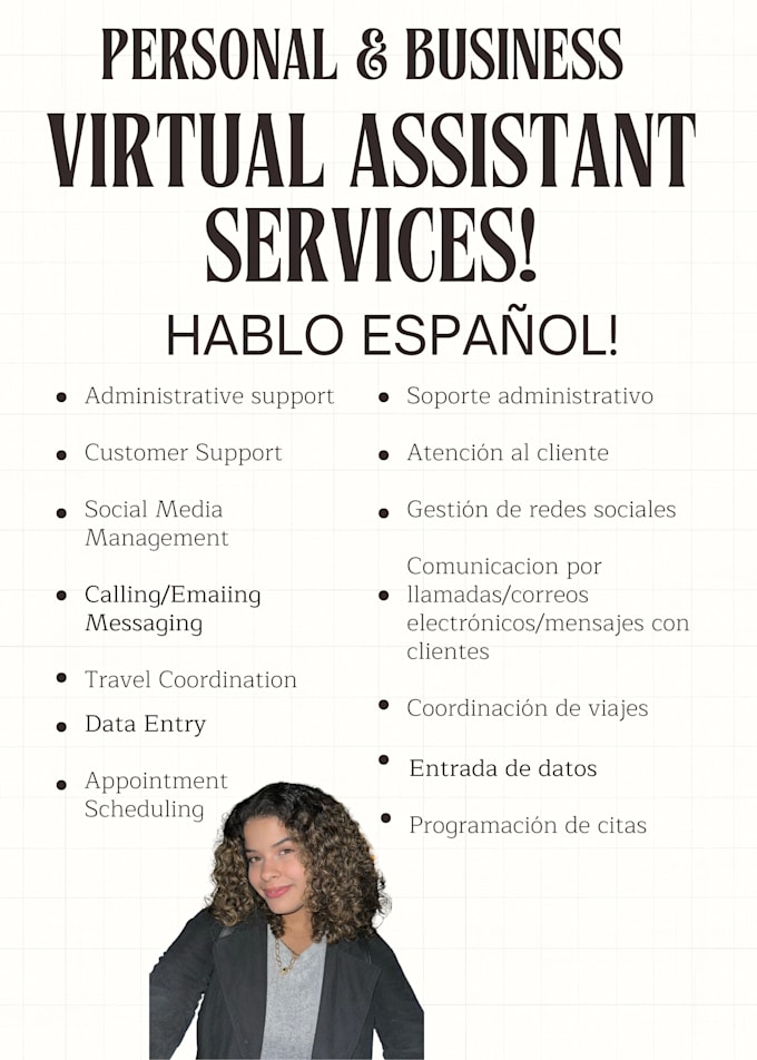 be your virtual assistant english and spanish