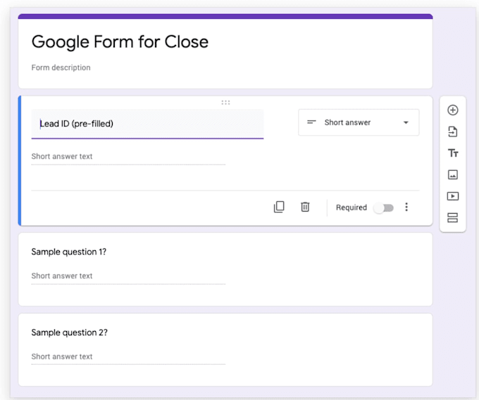 create any type of online form survey, using google forms