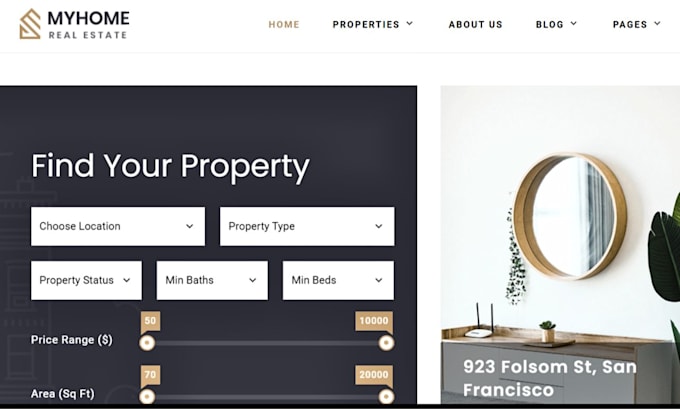 build real estate website, idx website using houzez, homey, wp rentals