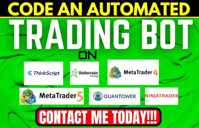 code an automated trading bot on ninjatrader, ctrader, quantower, mt4, mt5