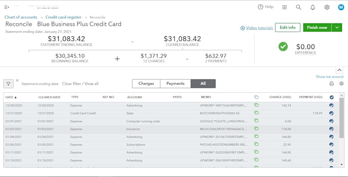 do quickbooks online bookkeeping and bank reconciliation