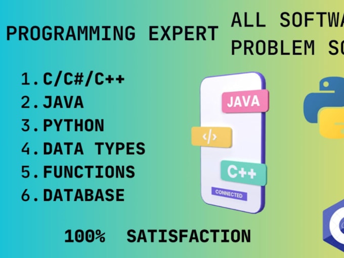 code cpp, python, java, c, c sharp , programming and coding projects and tasks