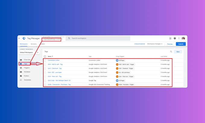 google analytics 4 setup and ga4 ecommerce tracking via GTM
