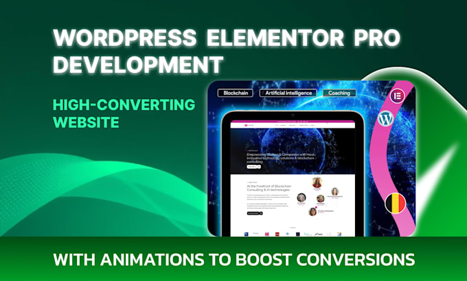create high converting elementor website with animations