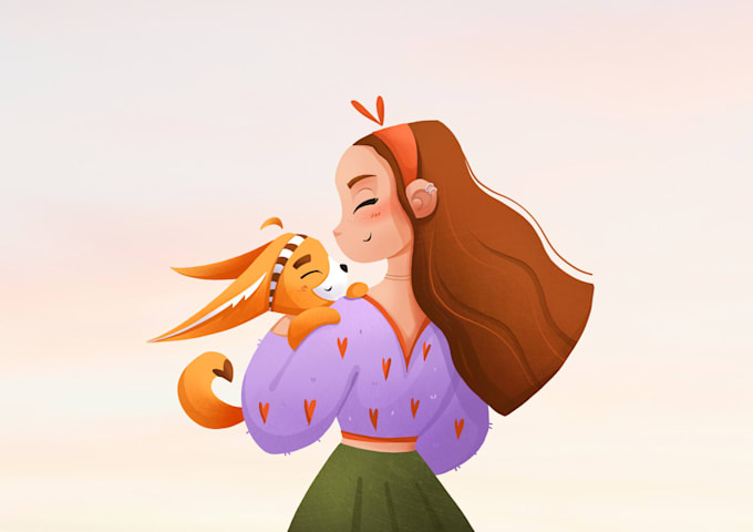 draw semi realistic cartoon character art, illustration