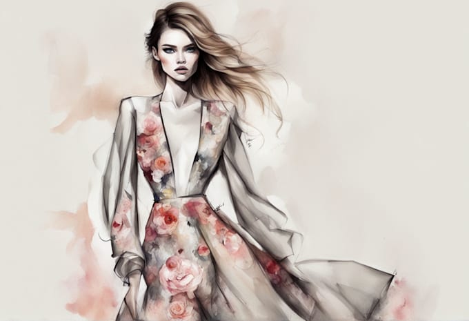 do stunning fashion illustration