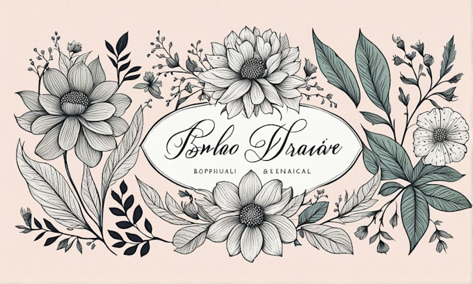 design hand drawn botanical boho
