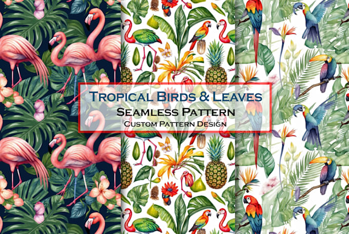 create a bespoke seamless pattern design for fabric textile