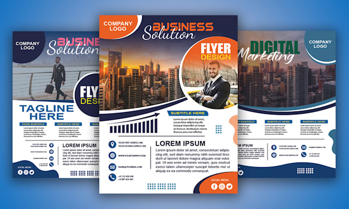 trendy business flyer design
