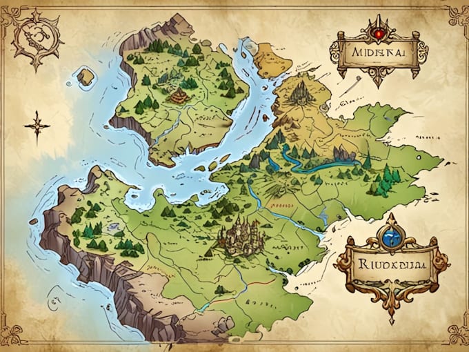 create a world or regional medieval or fantasy map for you