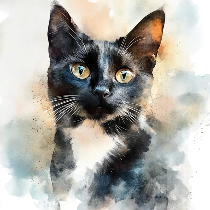 draw vector illustration dog cat animal pet drawing portrait