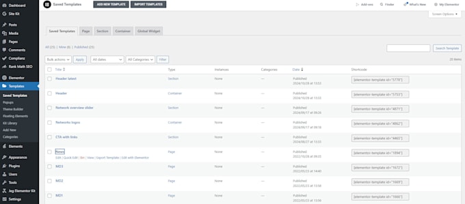 make changes or edits on your wordpress elementor website