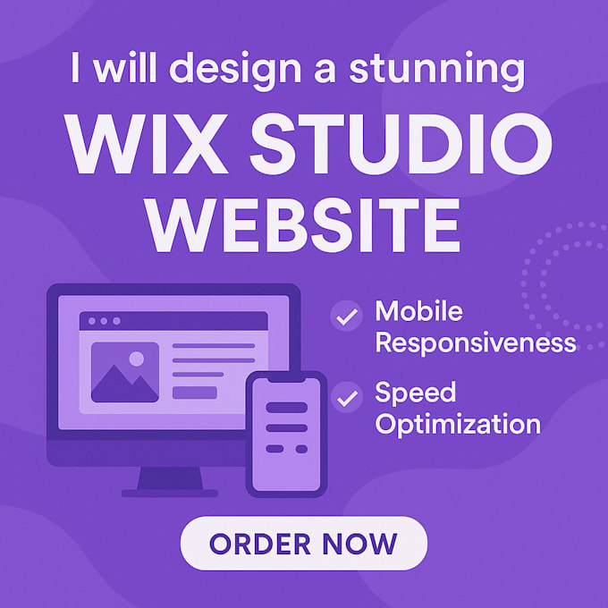 design a stunning wix studio website with mobile responsiveness and speed