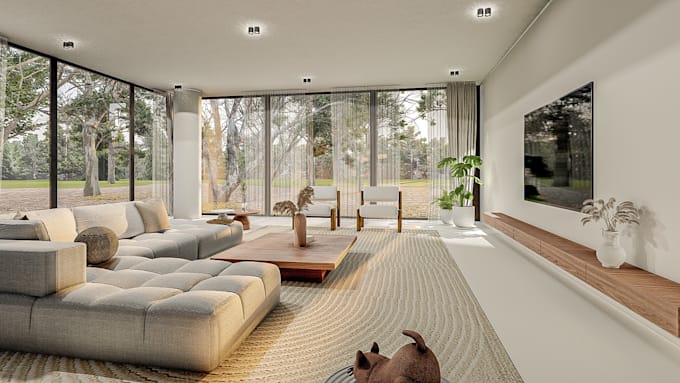 do interior, exterior house design architecture 3d sketchup model and rendering