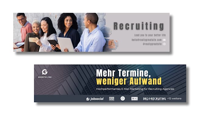 create a professional linkedin banner