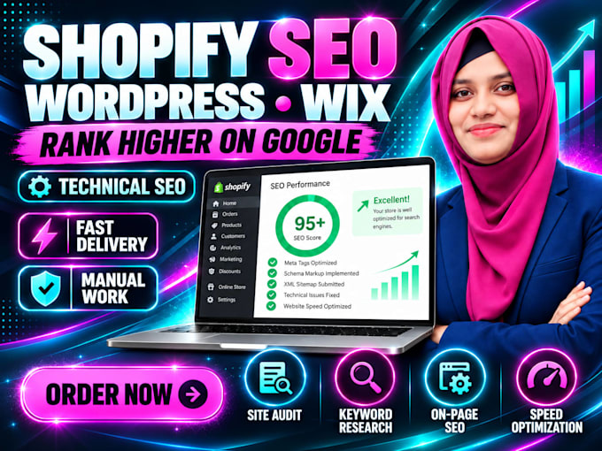 optimize your website SEO for wordpress shopify and wix