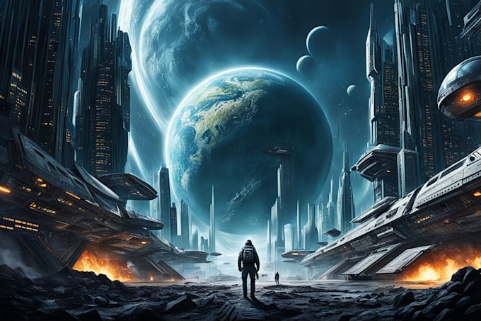 create sci fi illustrations
