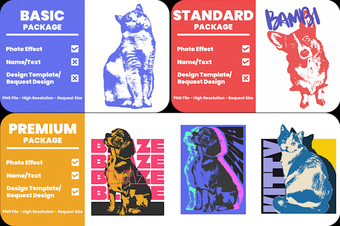 transform your pet photo into a cool overprint style art