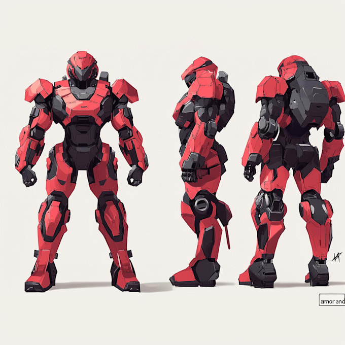 draw amazing concept for mecha, robot