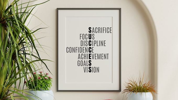 create typography poster, wall art and quotes