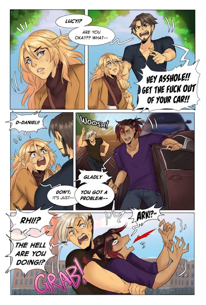 draw comic strip, nsfw comic, anime nsfw art, comic page, comic illustration